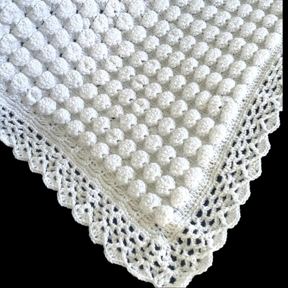 Hand crochet custom made baby blanket - Picture 3 of 16